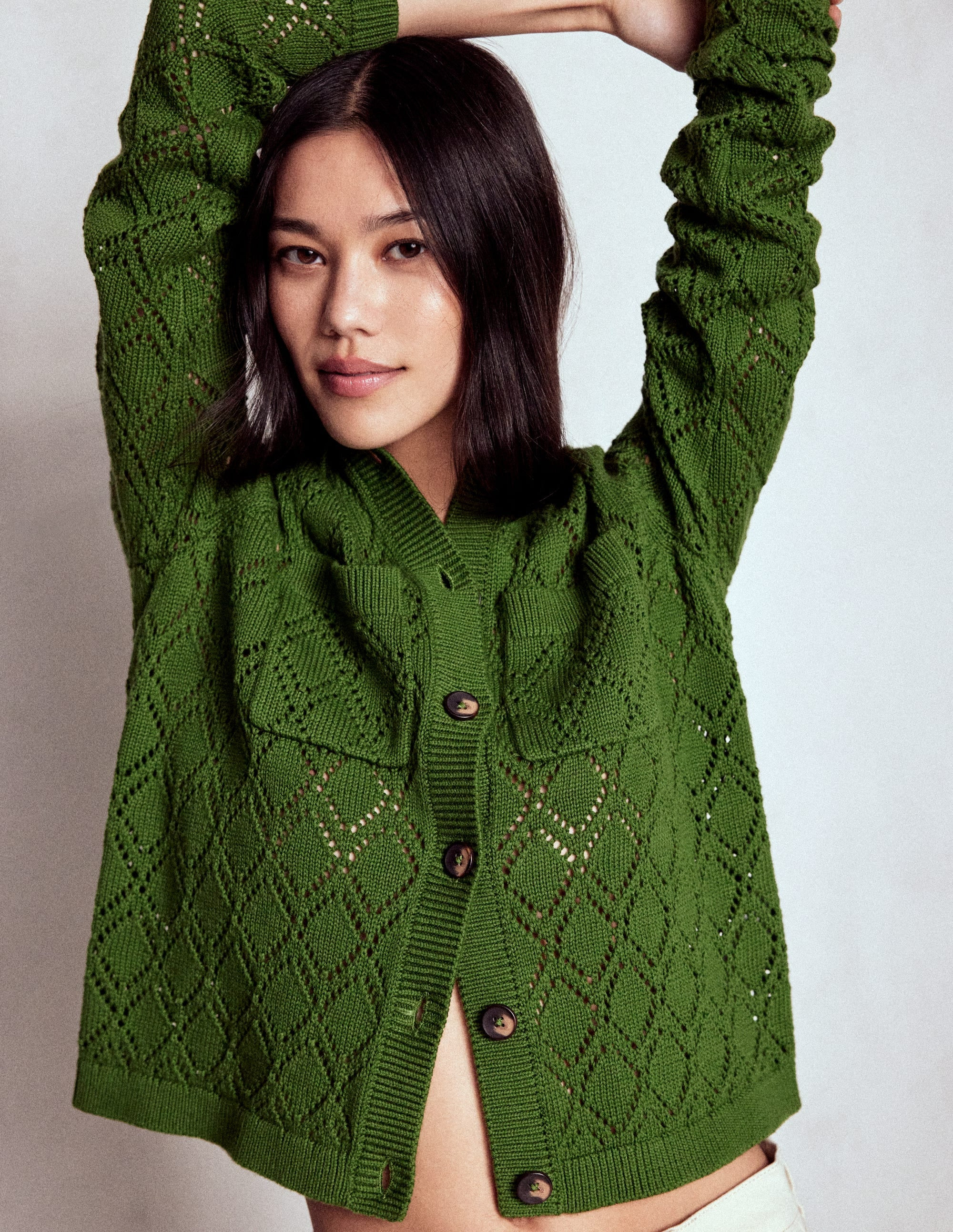Astrid Knitted Shirt-Promenade Green | Boden (US)