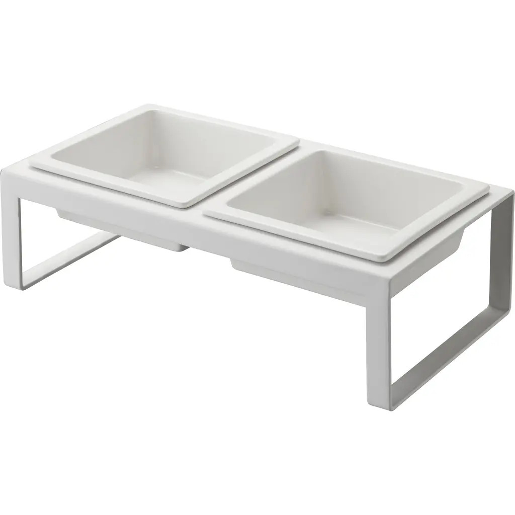 Yamazaki Pet Food Bowls & Stand in White at Nordstrom | Nordstrom