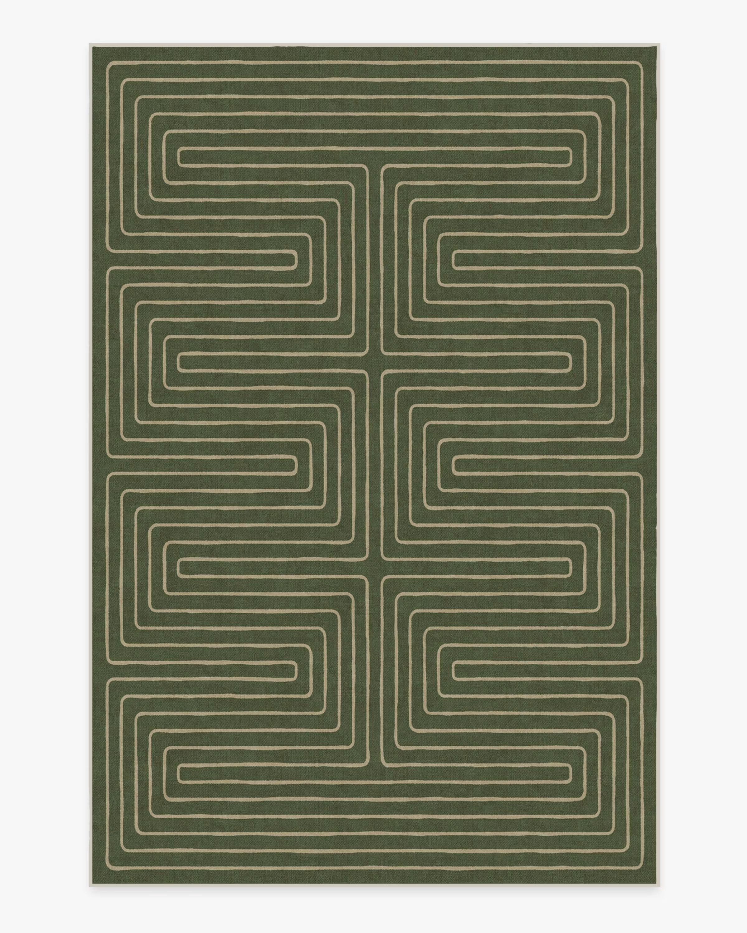 Jonathan Adler Labyrinth Fern Green Tufted Rug | Ruggable | Ruggable