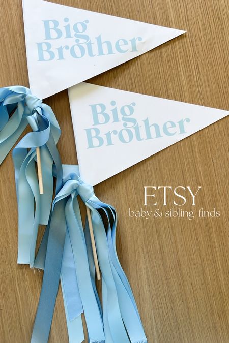 Linking some baby + sibling items I have recently purchased from Etsy // big brother, flags, pennants, monogrammed tees, milestone // 

#LTKfamily #LTKunder50 #LTKbaby