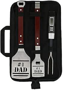Panoware BBQ Grill Tools Set Gift for Dad, 4 Piece Set, Number 1 Dad Tongs, Spatula, Digital Ther... | Amazon (US)