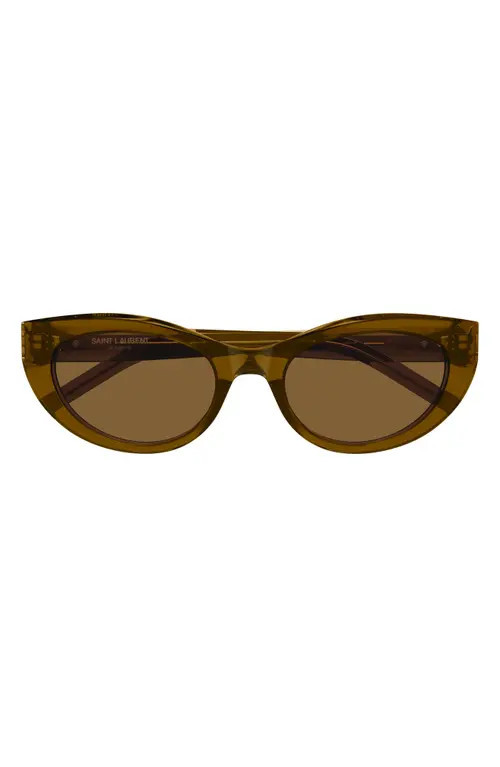 Saint Laurent 54mm Cat Eye Sunglasses in Brown at Nordstrom | Nordstrom