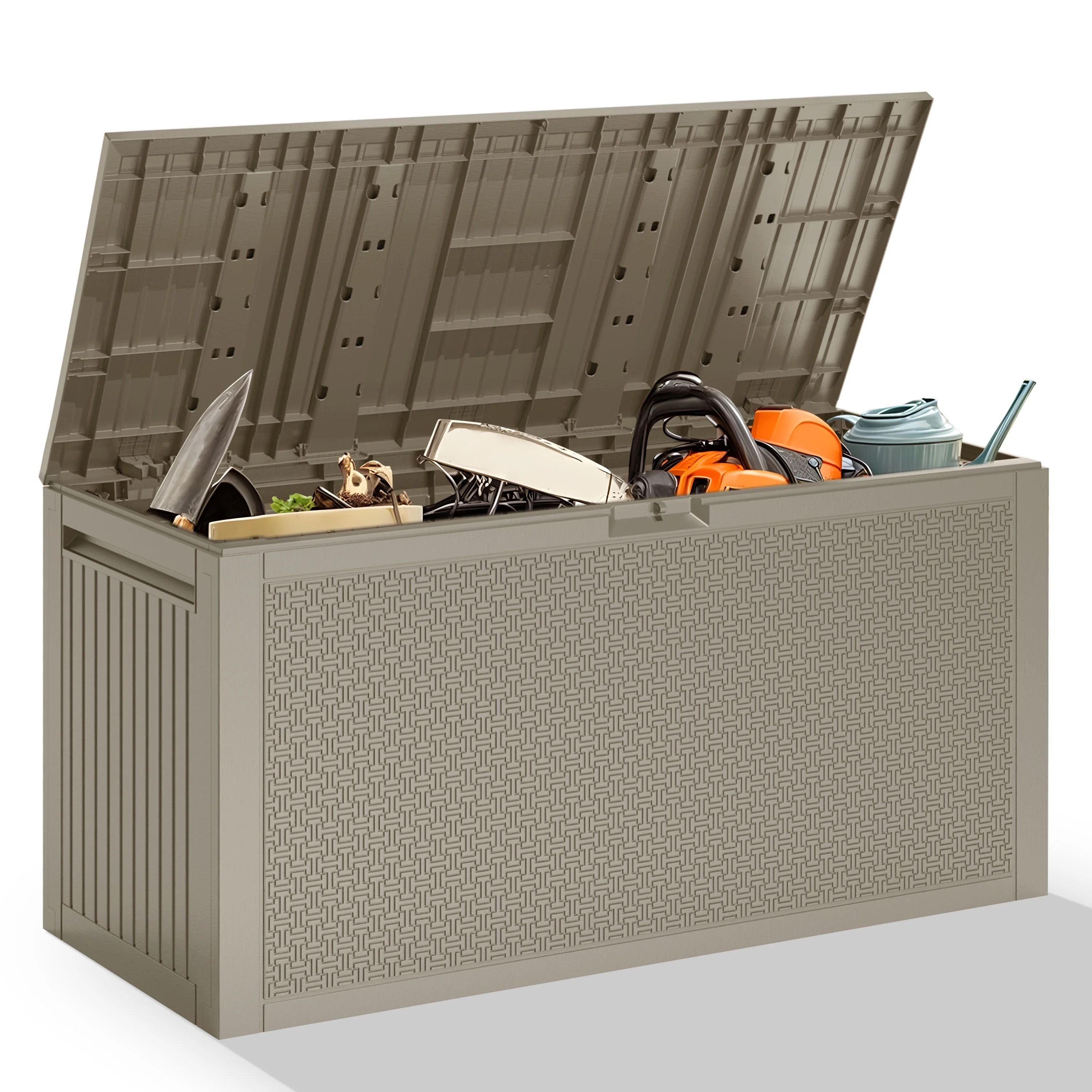 90 Gallon Outdoor Storage Box, Multi-function Deck Box for Organization & Storage, And As a Bench... | Walmart (US)
