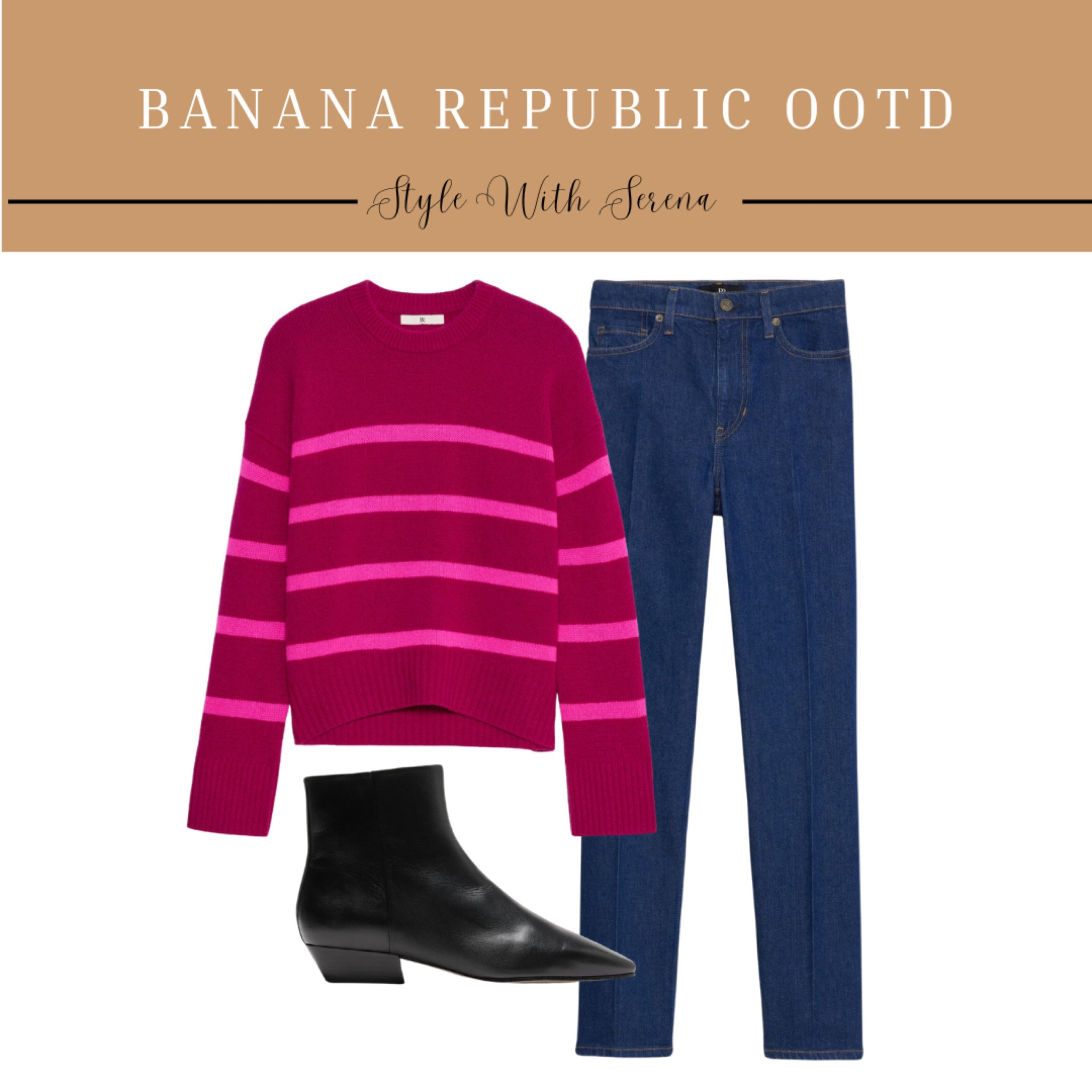Banana Republic outfit, sweater, jeans, denim, winter outfit, booties 

#LTKOver40 #LTKStyleTip #LTKSeasonal