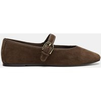 Zara - Suede Ballet Flats - Chocolate Brown - 10 - Woman | Zara US
