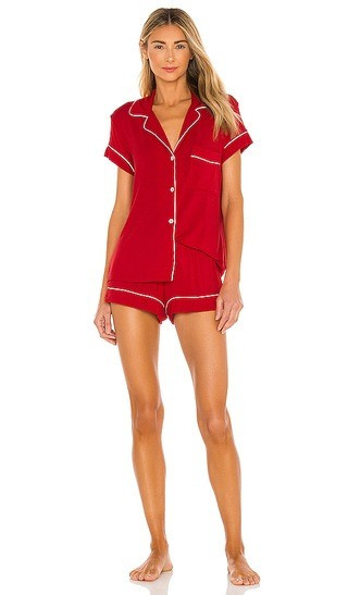 eberjey Gisele Short PJ Set in Red. - size S | Revolve Clothing (Global)