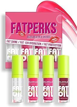 4 Colors Lip Oil Lip Glaze, Big Brush Head Hydrating Lip Glow Oil, Shiny Transparent Lip Gloss Pl... | Amazon (US)