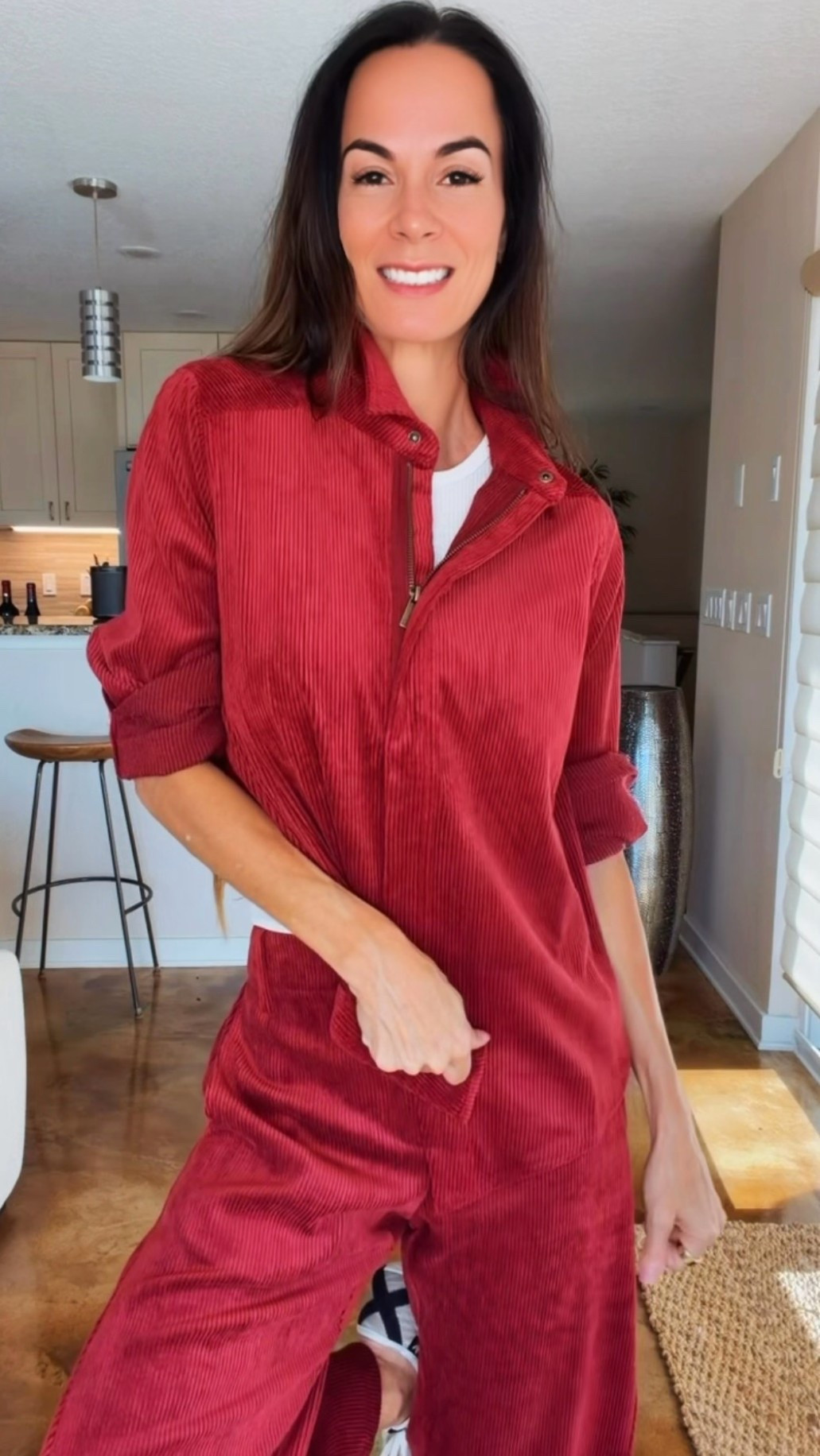 I put on the corduroy pants… and then the matching zip jacket happened. Naturally. 🍷

This Pomegranate set from RUTI has that relaxed, throw-it-on feel, but the color and texture make it look like I had a whole outfit plan. I styled it with a white tank and sneakers, then added sunnies and a bag for a little extra attitude. Which way would you wear it: jacket open or zipped? 👇

Use code NICOLE15 to save at RUTI.

#RUTI #CorduroyStyle #MatchingSet #FallOutfitIdeas #NicoleColee

#LTKootd #LTKgrwm #LTKdayinmylife