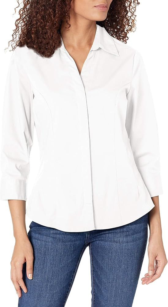 Riders by Lee Indigo Women's Easy Care ¾ Sleeve Woven Shirt | Amazon (US)