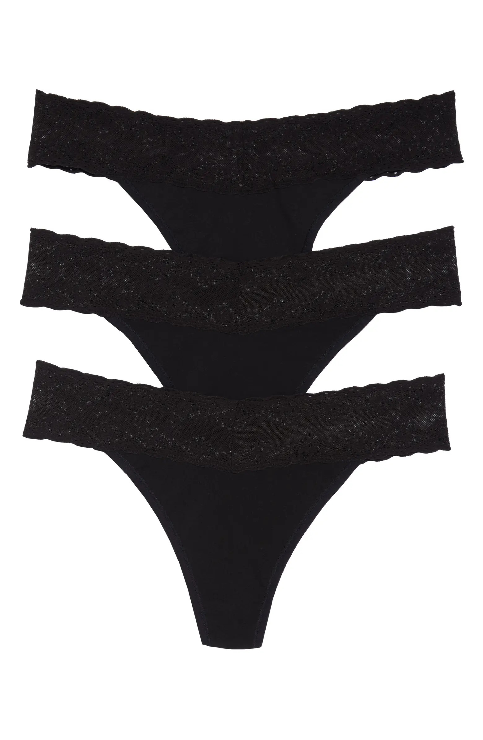 Bliss Perfection Lace Trim Thong | Nordstrom