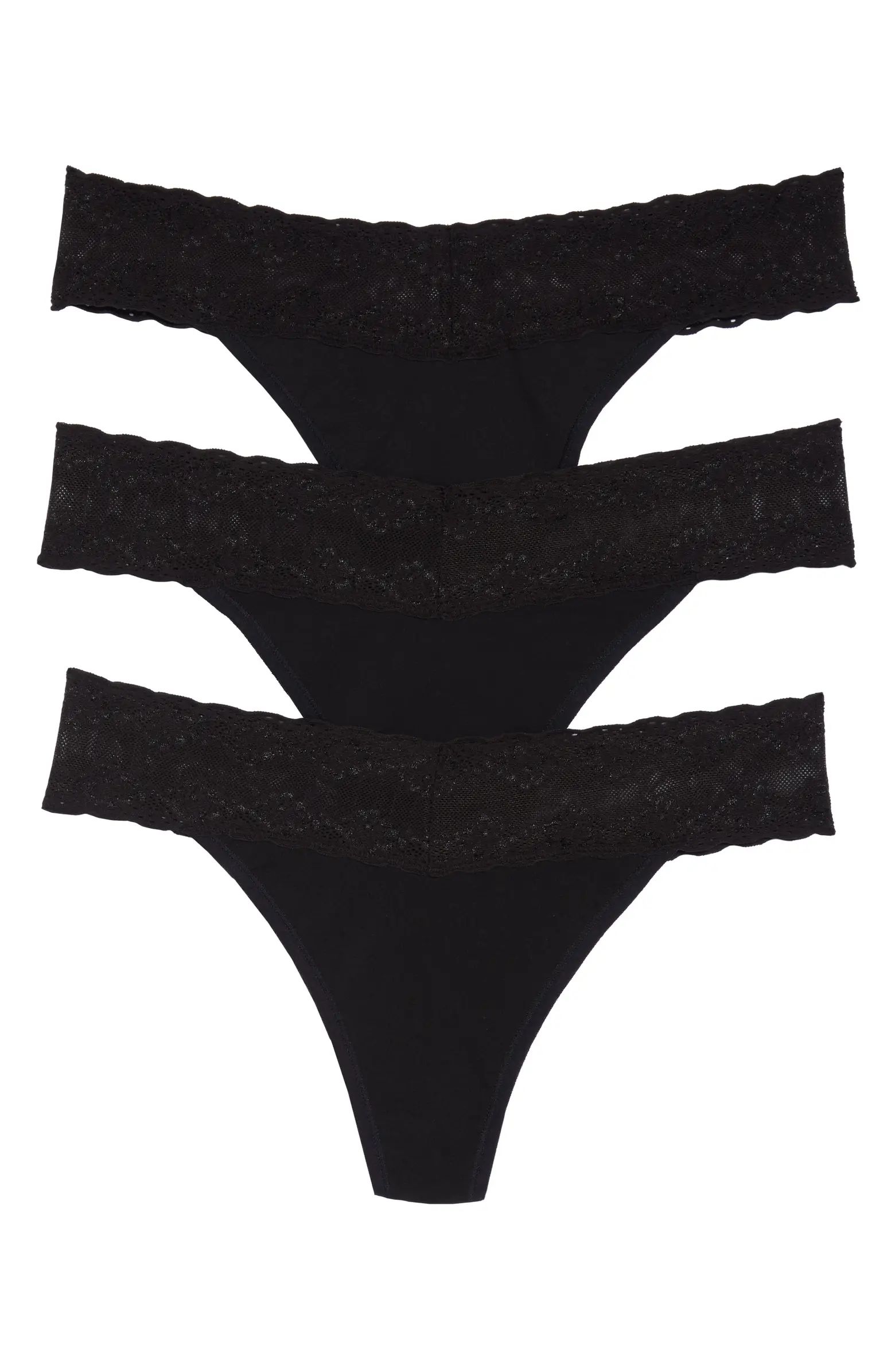 Bliss Perfection Lace Trim Thong | Nordstrom