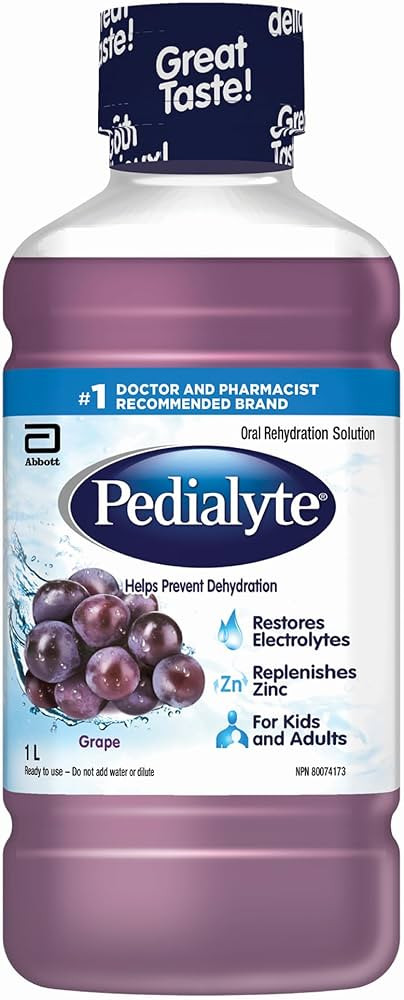 Pedialyte Electrolyte Oral Rehydration Solution, Grape, 1-L Bottle | Amazon (CA)
