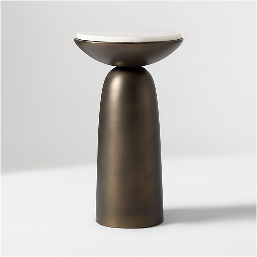 Olina Marble Drink Table (12") | West Elm (US)