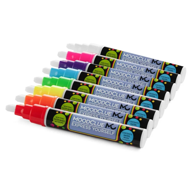 MoodClue Car Window, Glass Marker Pens. Bold Liquid Chalk for Auto Windshields, Mirrors, White + ... | Walmart (US)