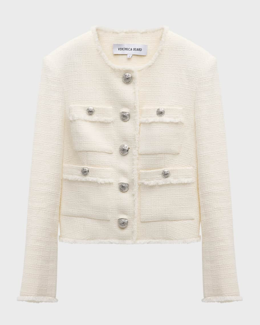 Olbia Tweed Fringe Jacket | Neiman Marcus