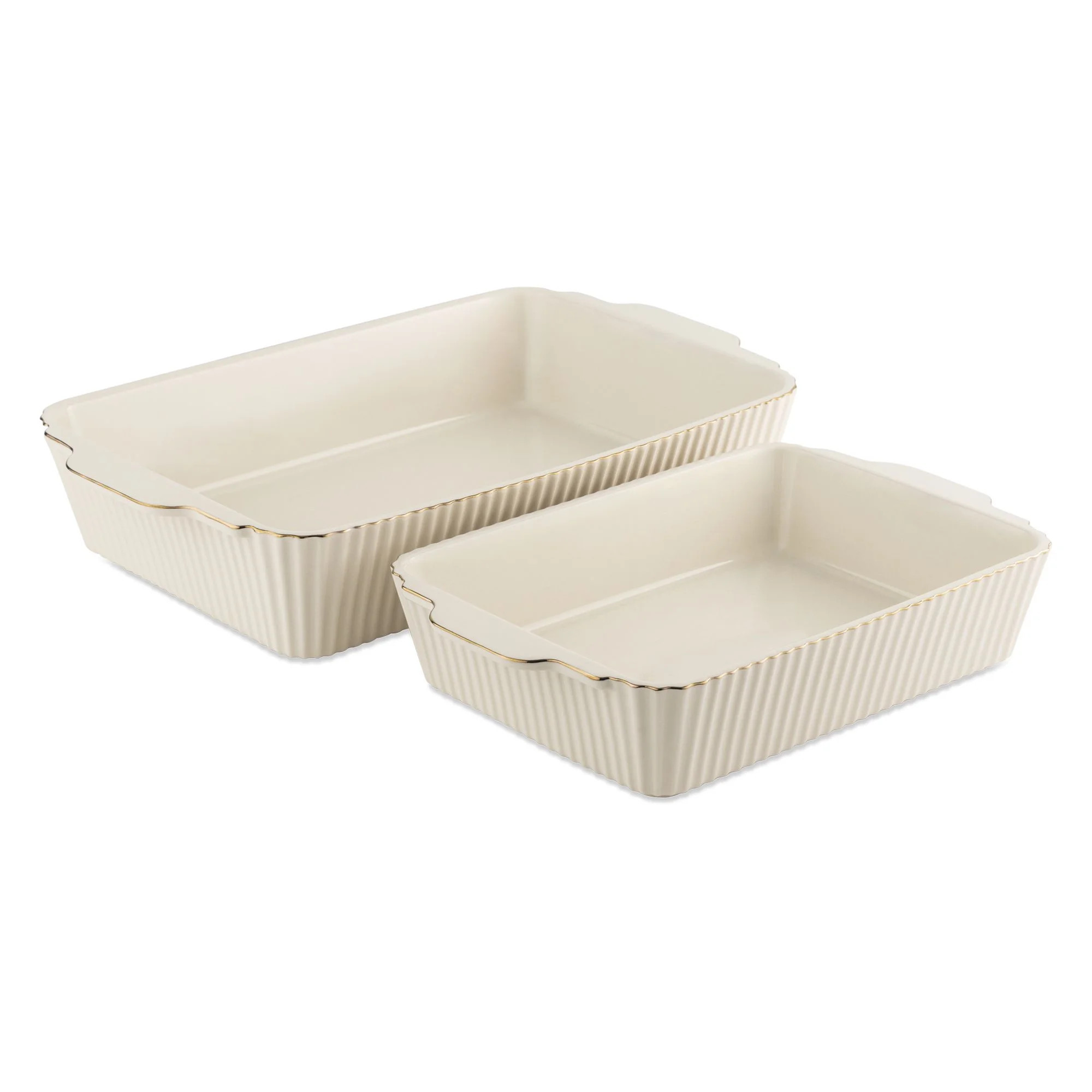 Thyme & Table 4-Piece Stoneware Casserole Dish Bakeware Set, Includes Lids, 9"x13" , 7"x10" Baker... | Walmart (US)