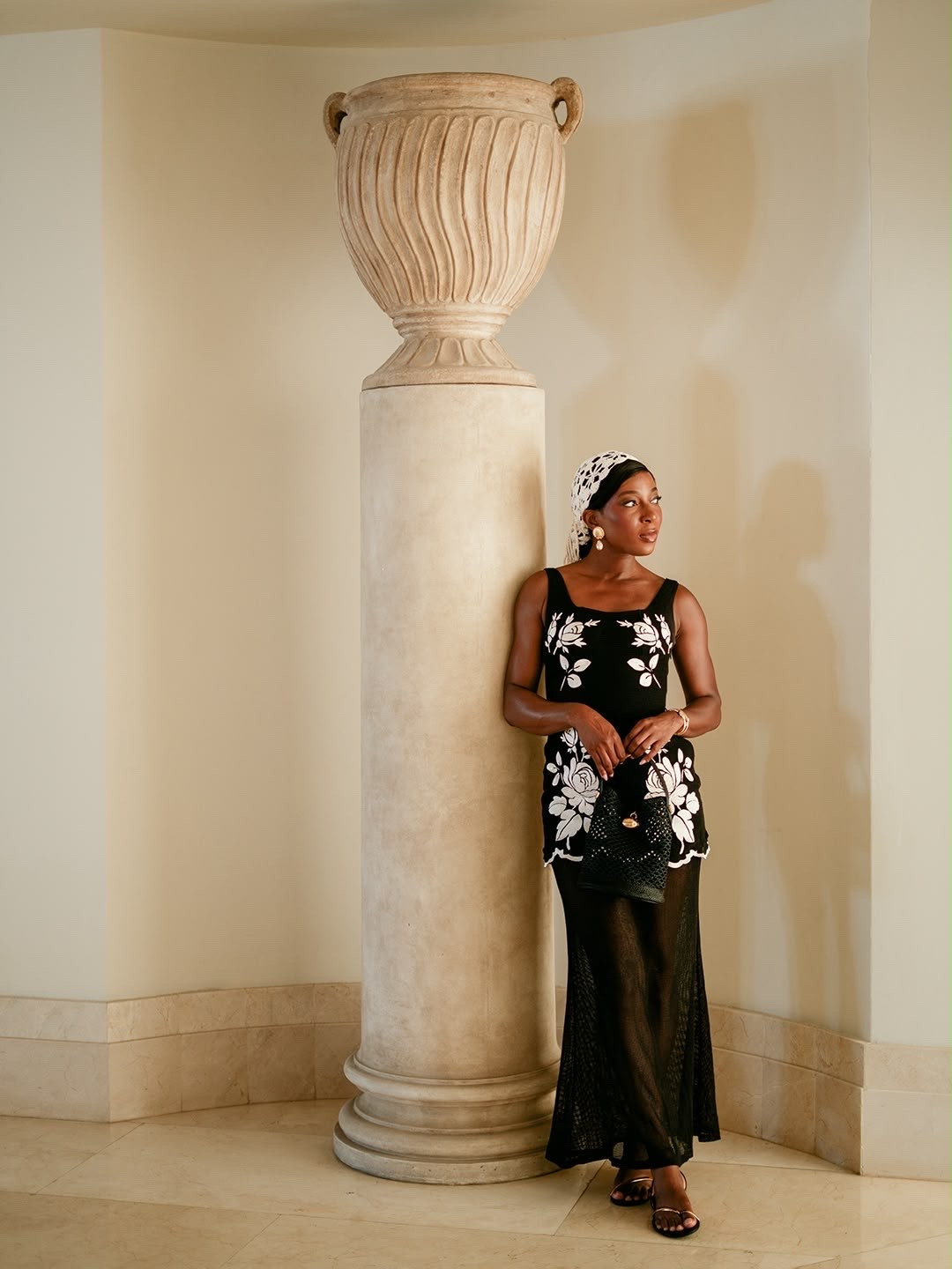 Black & White Florals

A monochrome summer look with delicate floral embroidery, sheer textures and crochet details. The black and white palette keeps the romantic silhouette feeling polished, while the headscarf and woven accessories add an effortless resort finish.

#LTKFashionMonth #LTKstyletip #LTKsummer