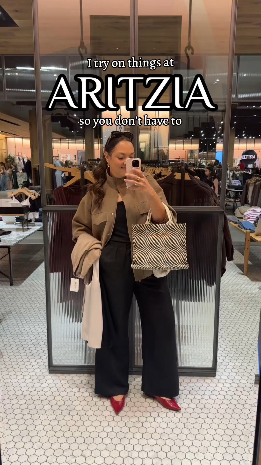 I try things on at Aritzia so you don’t have to!

-Cream satin tank top, I tried a size medium. Asset satin top. 
-Cacao nib brown cinched-waist funnel-neck jacket, I tried a size medium. Guild jacket. 
-Cacao nib brown tailored trousers. I tried a size 10. The effortless pants. 
-Beige boat-neck cashmere sweater, I try a size medium. Nuance sweater. 
-Brown plaid tailored pants, I tried a size 10. Agency pants. 
-Dark brown satin tie-waist top, I tried a size medium. Ginger satin top. 
-Black pleated mock-neck sleeveless top, I tried on a size medium. Ezra top. 
-Taupe mac coat, I tried to on a size medium. The Regent trench coat.
-Black satin tank top, I tried on a size medium. Asset satin top. 
-Grey cashmere high-neck cardigan, I tried on a size medium. Bare cashmere saga sweater. 
-Taupe wide collar wool short coat, I tried on a size medium. The Acacia Double-Faced Coat. 
-Lace-trimmed beige tank top, I tried on a size medium. Grenache Satin Camisole - black colour linked.

#LTKcanada #LTKfall #LTKstyletip