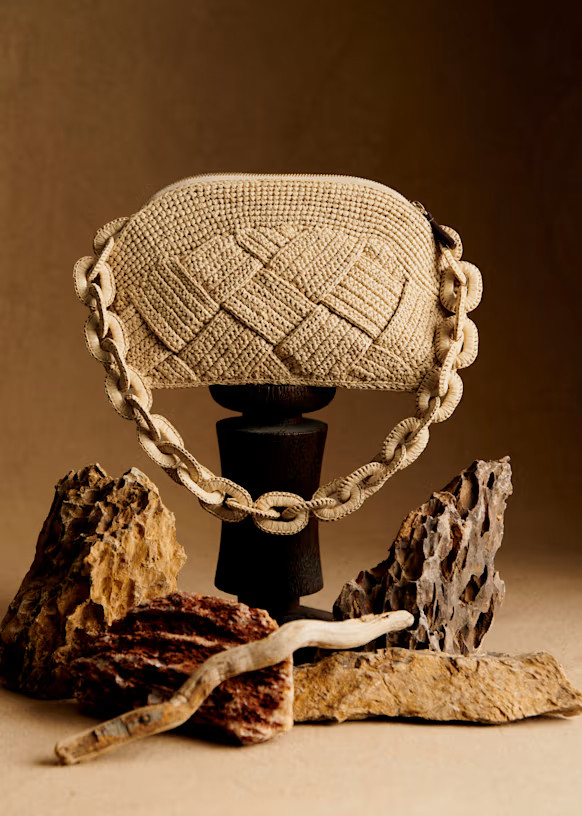 Isabelle Bag - Natural woven raffia - Raffia - Sézane | Sezane Paris - US