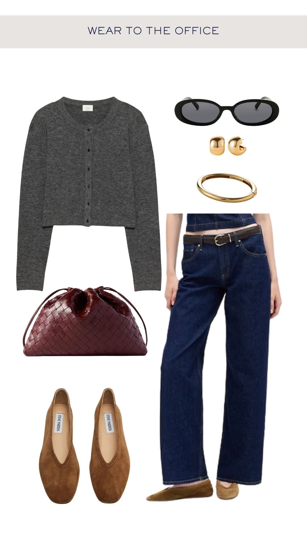Stylish casual fall office outfit. An outfit that is timeless and won’t go out of style for years to come. Adding the clutch and accessories makes it modern and trendy.

#prudenceflats #prudencedupes #balletflats #balletflatouttit #bottegadupe #jeansoutfit #casualoutfit #casualstyle #jeansandcardigan #darkdenim #ootd 

#LTKstyletip #LTKsale
