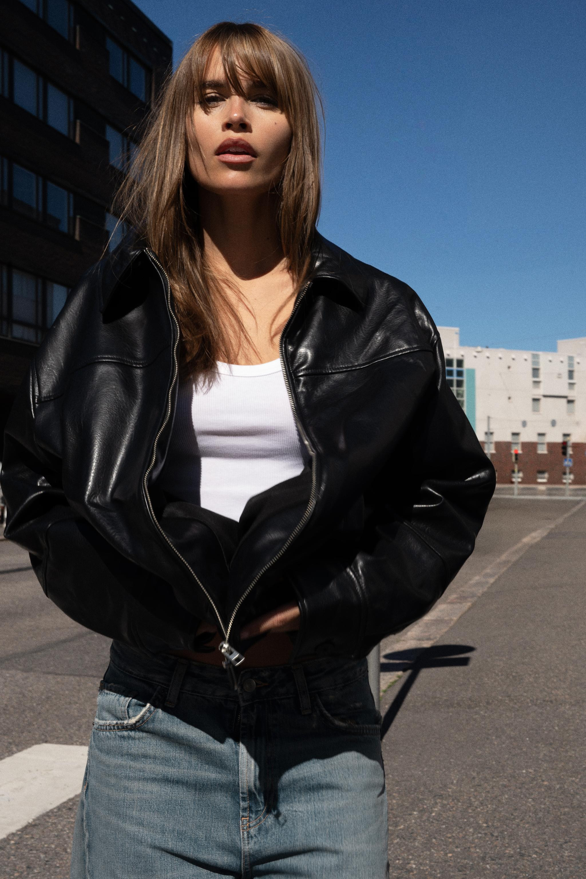 LEATHER EFFECT BOMBER JACKET | Zara AU