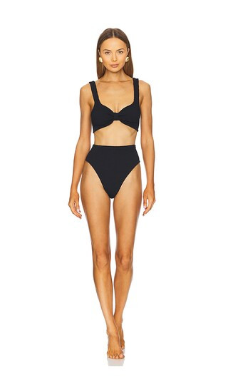 Hunza G Judy Bikini Set in Black. | Revolve Clothing (Global)