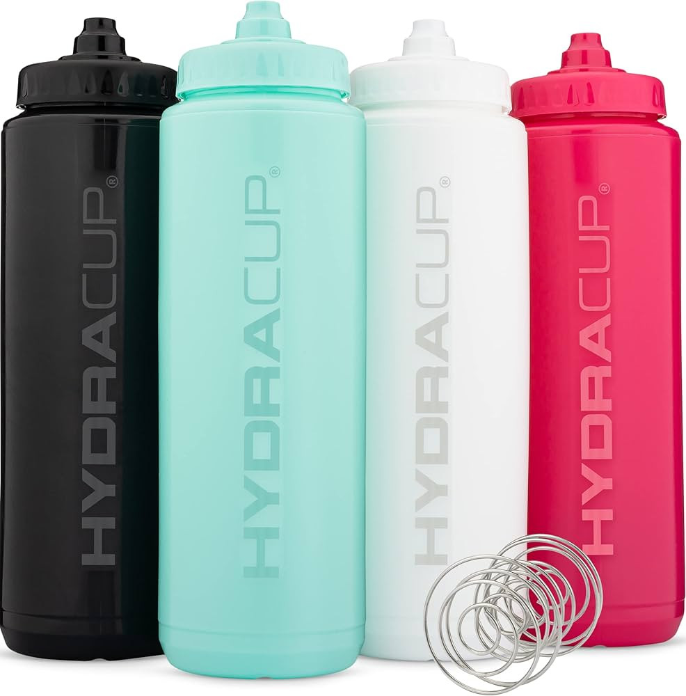 Hydra Cup Sport [4 Pack] 32 oz Squeeze Water Bottles, Fast Flow Sports Water Bottle with Ball Ble... | Amazon (US)