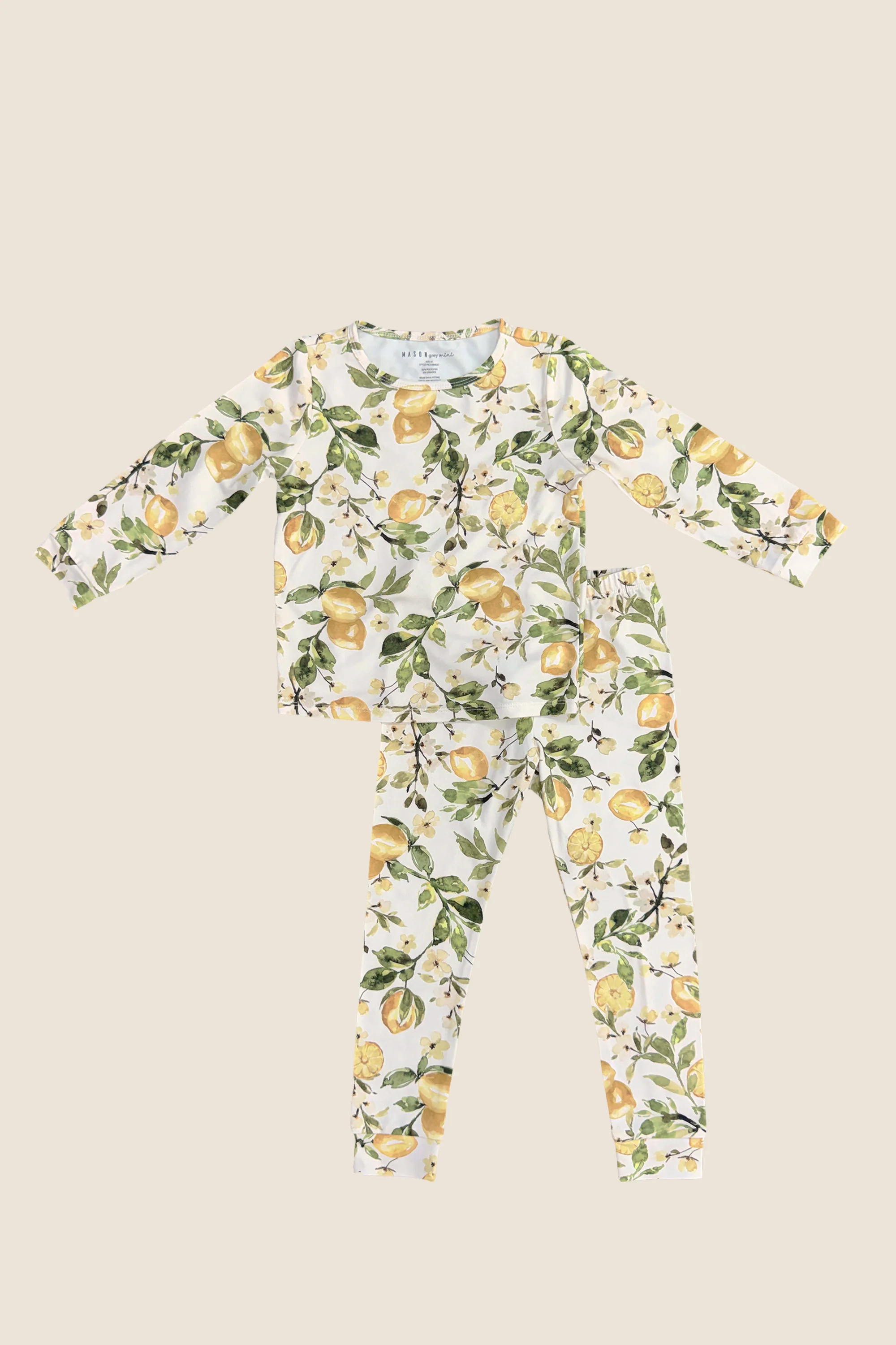 Hunter Cloud Jersey Kids Set in Lemon Verbena | MASONgrey