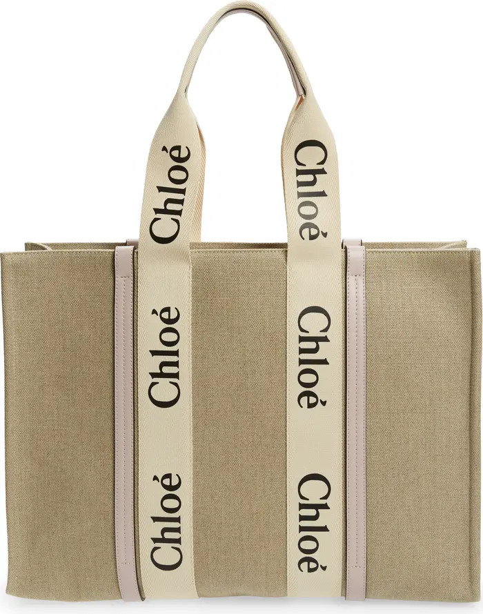 Chloé Large Woody Linen Tote | Nordstrom | Nordstrom