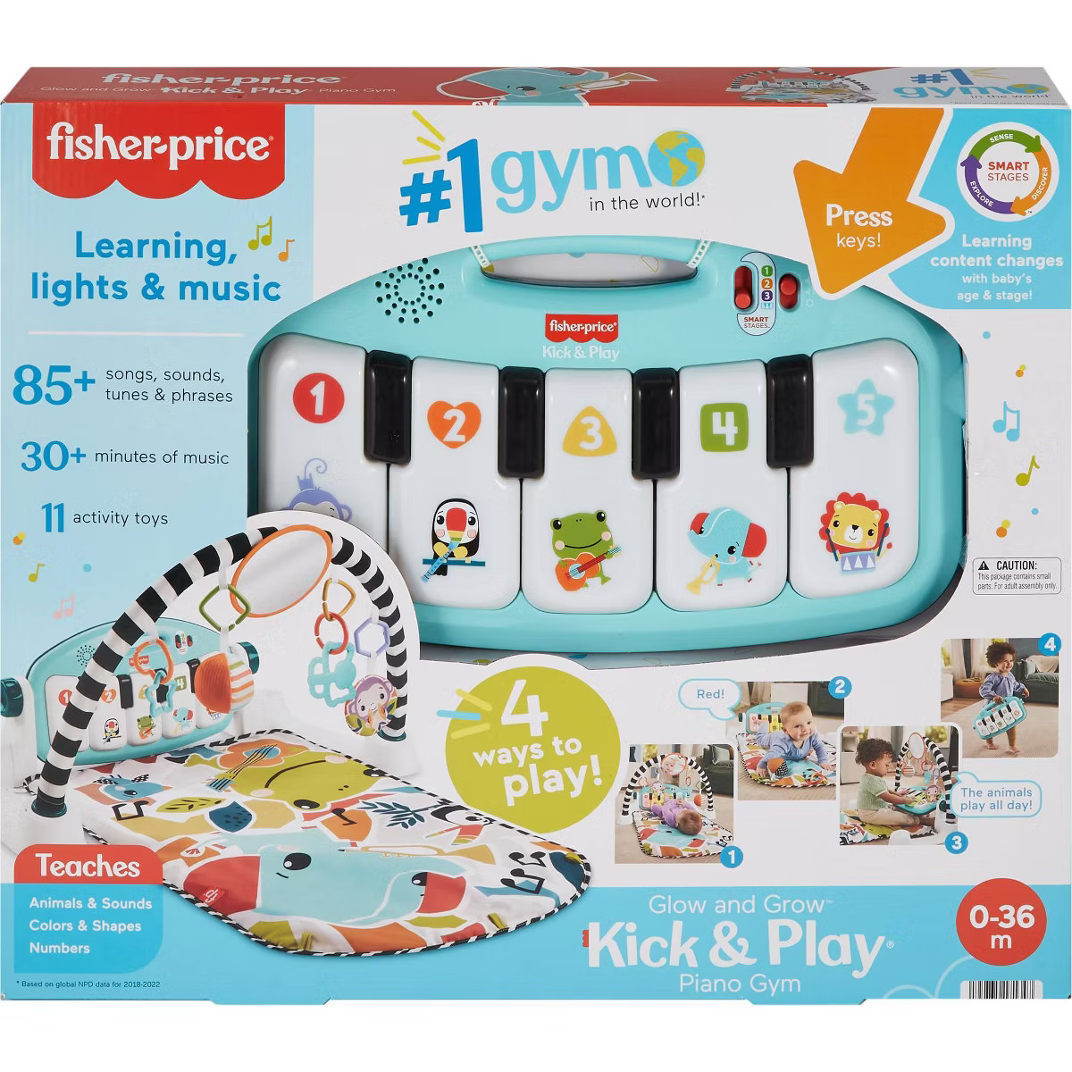 Fisher-Price Glow & Grow Kick and Play Gym - Blue | Target