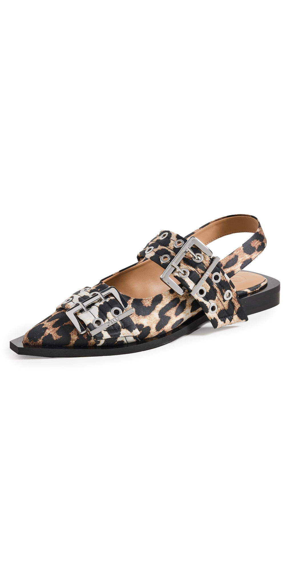 GANNI Buckle Ballerina Flats Leopard 40 | Shopbop