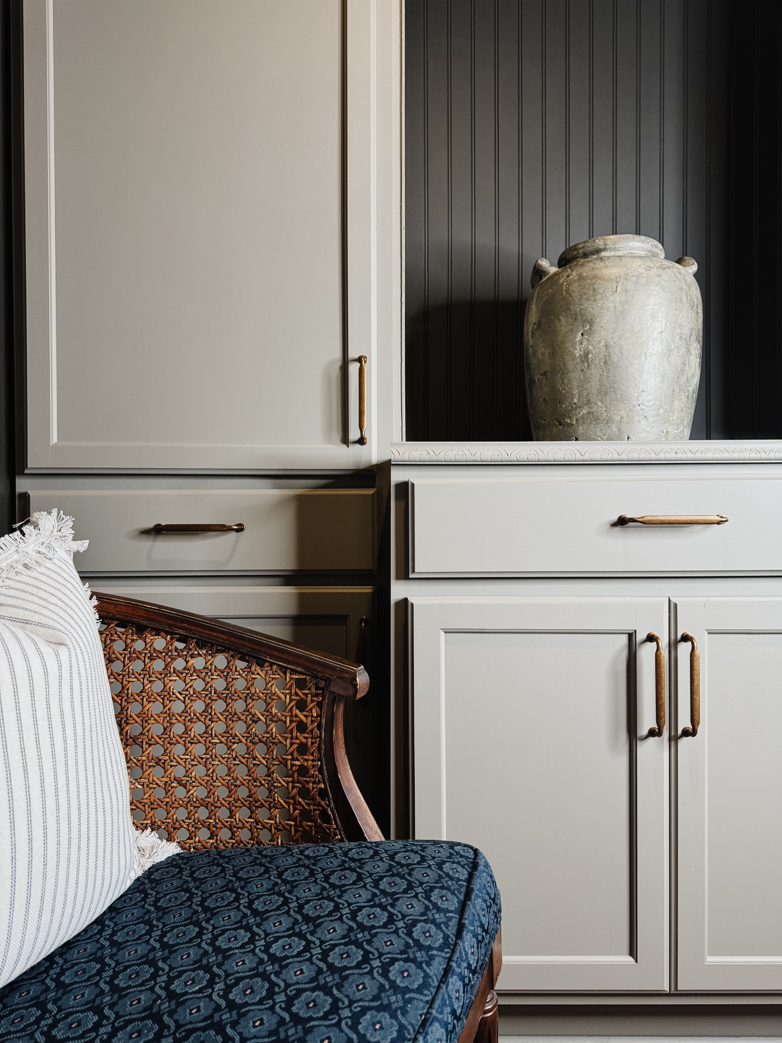 Budget friendly cabinet hardware on the new millwork with oversized vase 

#cabinethardware #oversizedvase #vase #accentpillow #antiquebrasshardware

#LTKStyleTip #LTKFindsUnder50 #LTKHome