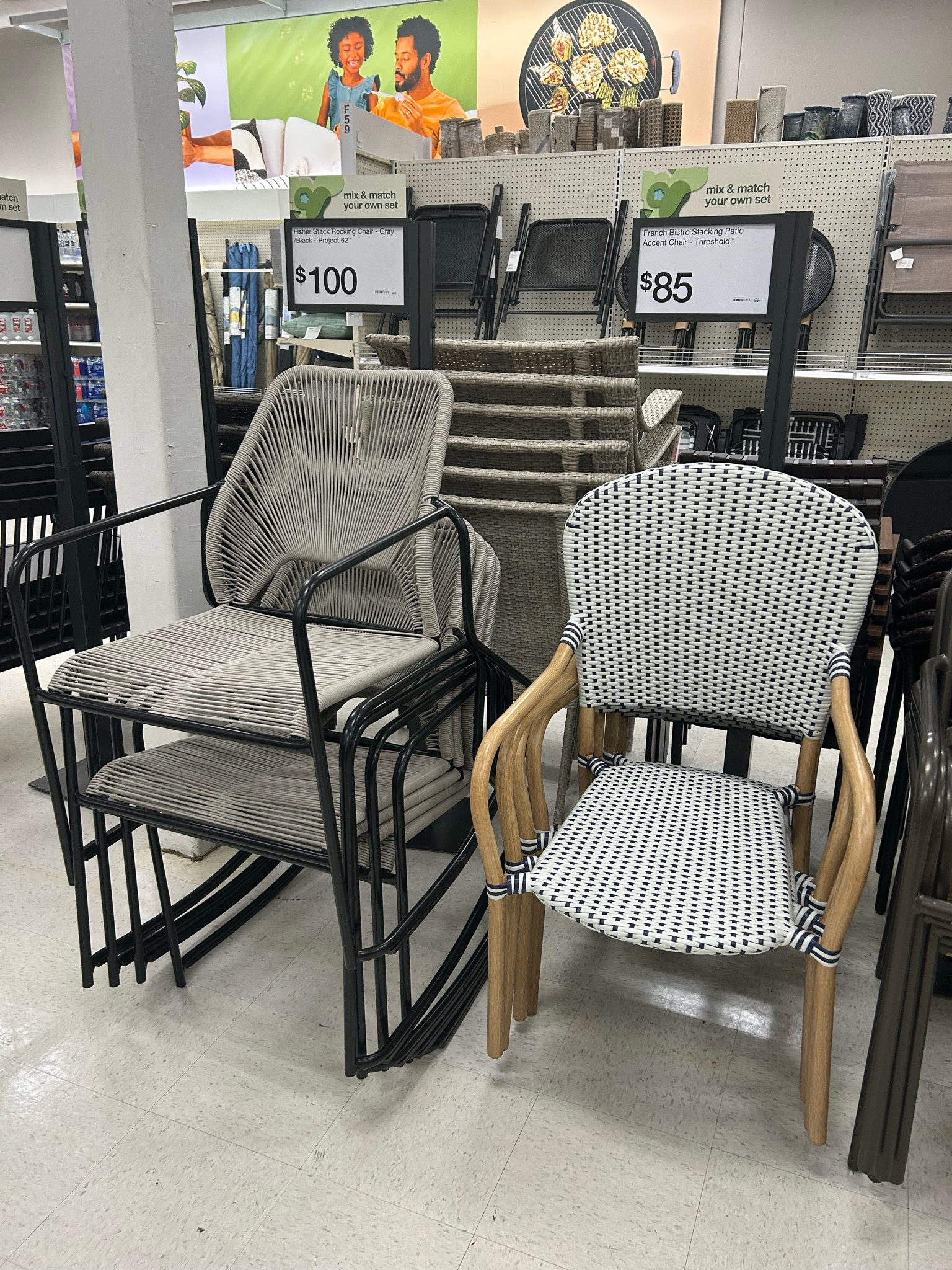 Stacking bistro best sale chair costco