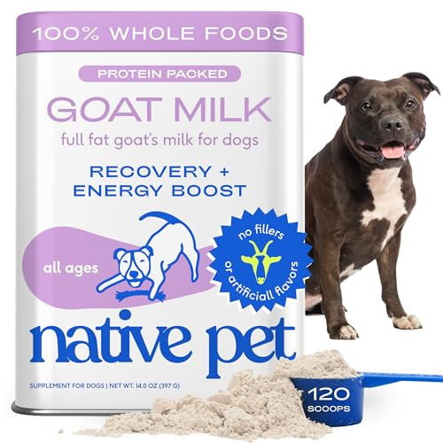 Native Pet Goat Milk for Dogs - Organic Goat Milk Powder for Dogs and Cats - Puppy Formula Dairy Replacement Packed with Protein & Vitamins for Immunity, Recovery & Growth for Active Pups - 120 Scoops | Amazon (US)