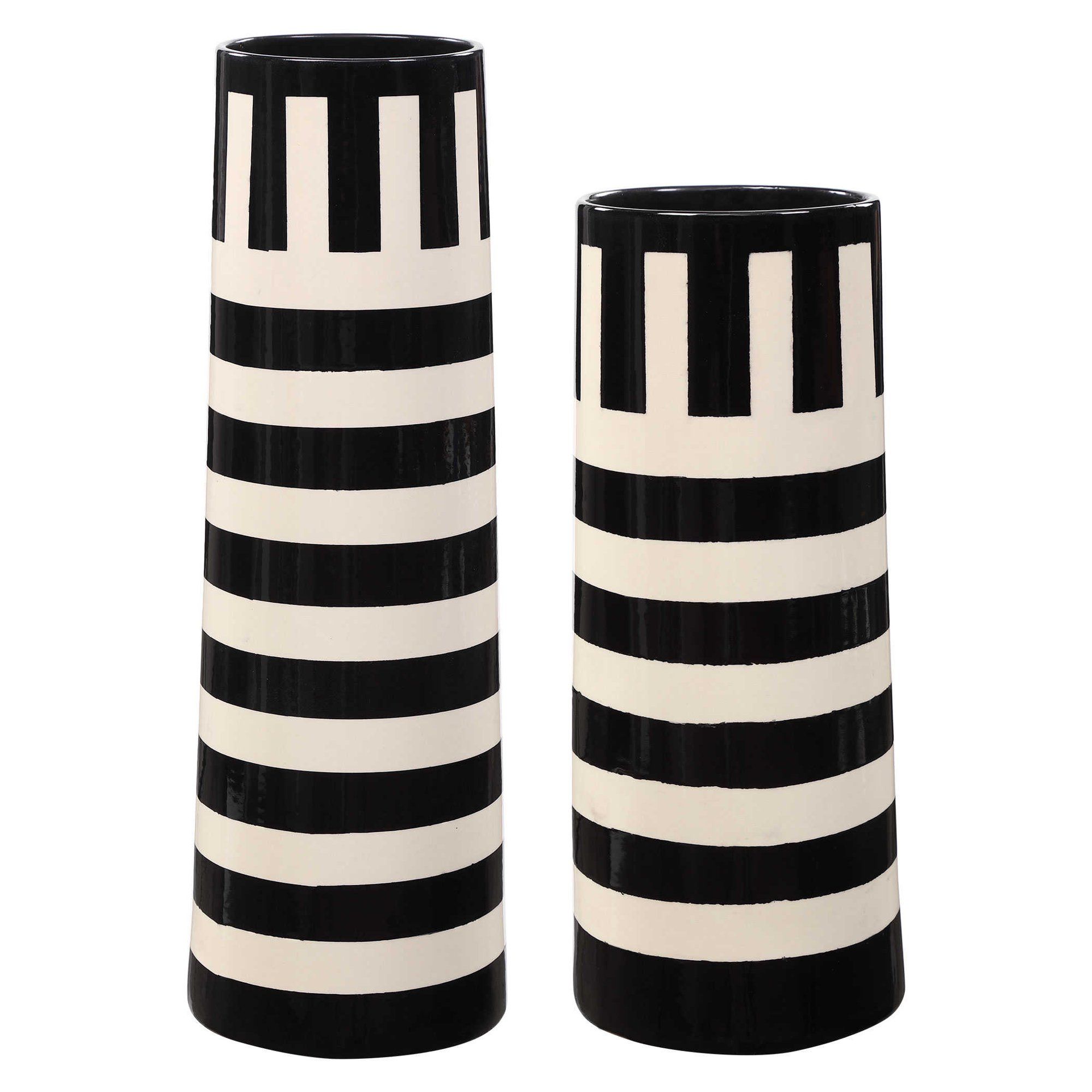 Uttermost 17866 Amhara Black & White Vases, S/2 | Walmart (US)