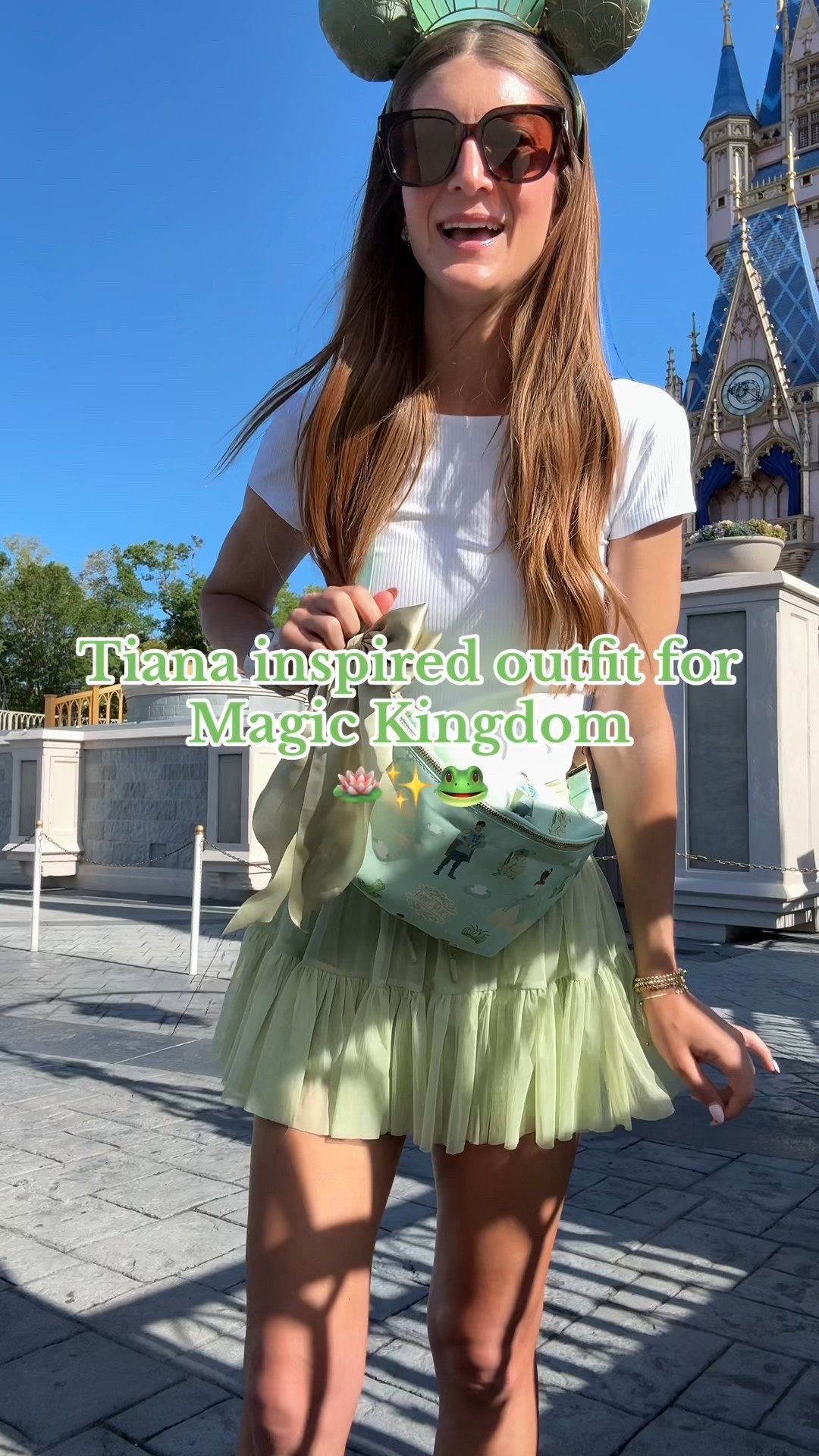 Cute and comfy Tiana inspired outfit for Magic Kingdom 🐸🪷✨ #disney #disneyoutfit #disneystyle #disneyparks #tianainspired #disneybound #magickingdom #popflexactive #pirouetteskort #comfyoutfit 

#LTKStyleTip #LTKActive #LTKFindsUnder100