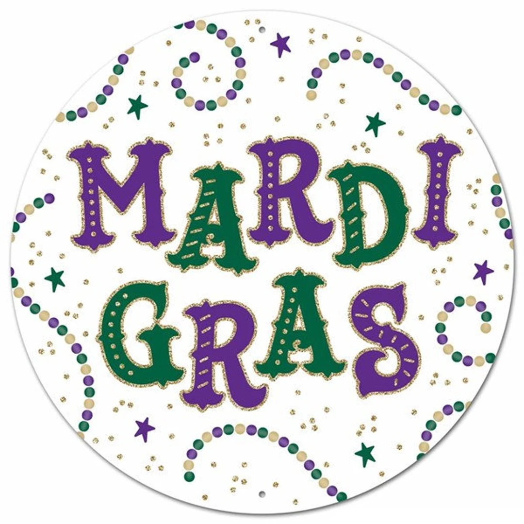 12” Mardi Gras Round Sign MD0852 | Etsy (US)