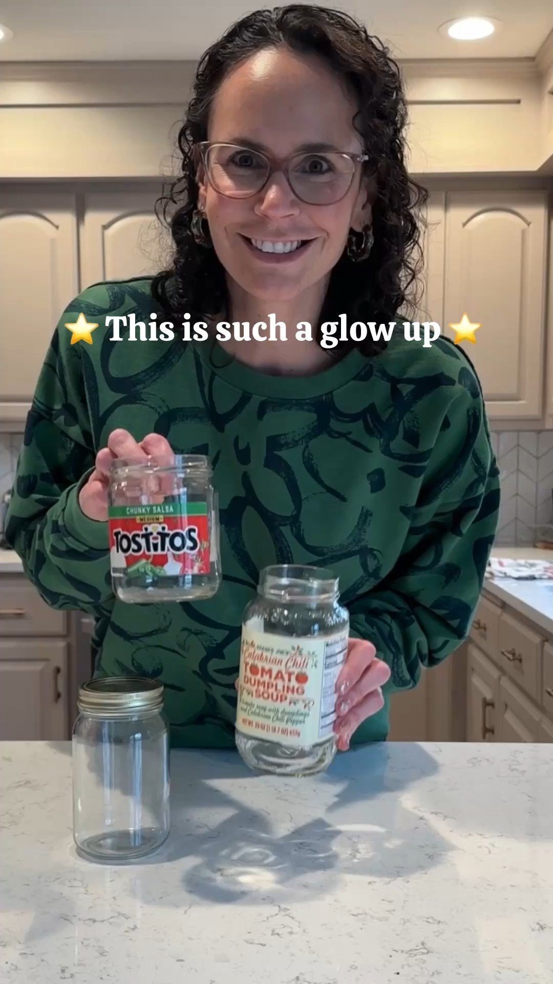 Nobody needs to know your holiday decor started out as a Tostito’s salsa jar. LOL.

But really . . . this is a perfect use for those glass jars you’d otherwise toss.

Epsom salt + glitter make for such a magic and sparkly combo.  Add some candles (I use battery operated ones for these), to make it even more twinkly.

Will you try this eco-friendly Christmas craft?

Craft idea | Christmas craft | holiday craft | DIY Christmas decor | DIY holiday decor | recycled | upcycled | glitter | winter decor | winter craft | luminary | luminaries 

#LTKHoliday #LTKHome #LTKSeasonal