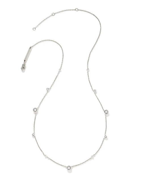Davie Sterling Silver Trio Strand Necklace in White Sapphire | Kendra Scott