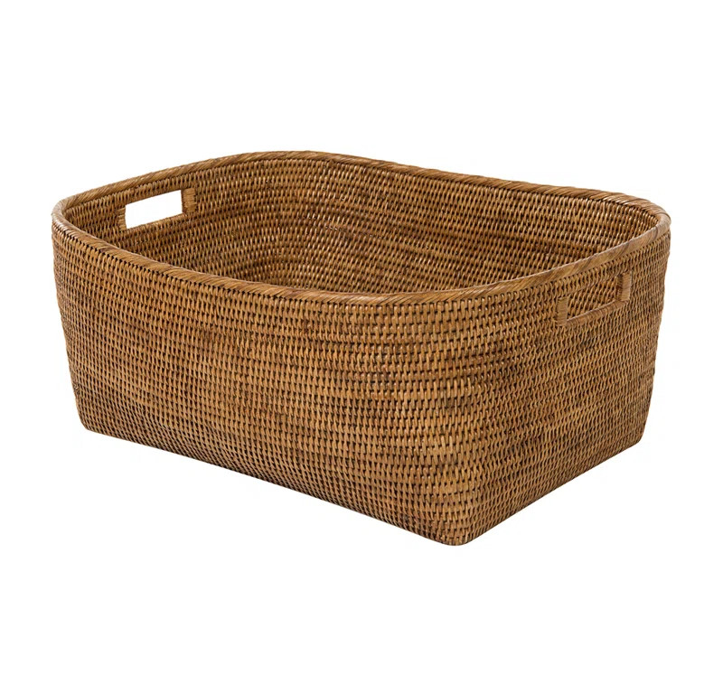 Everard Oblong Storage Rattan Basket | Wayfair North America