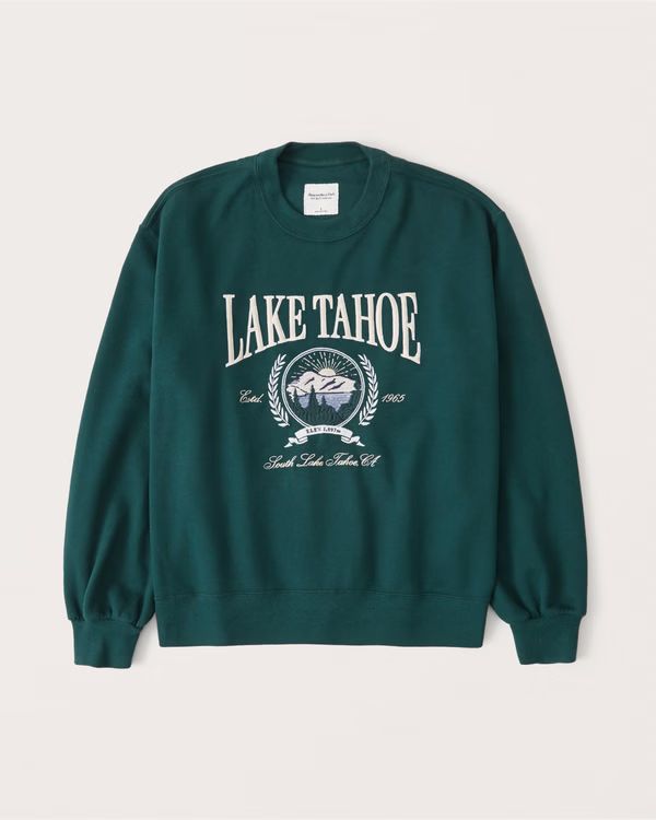 Boyfriend Crew Park Graphic Sweatshirt | Abercrombie & Fitch (US)