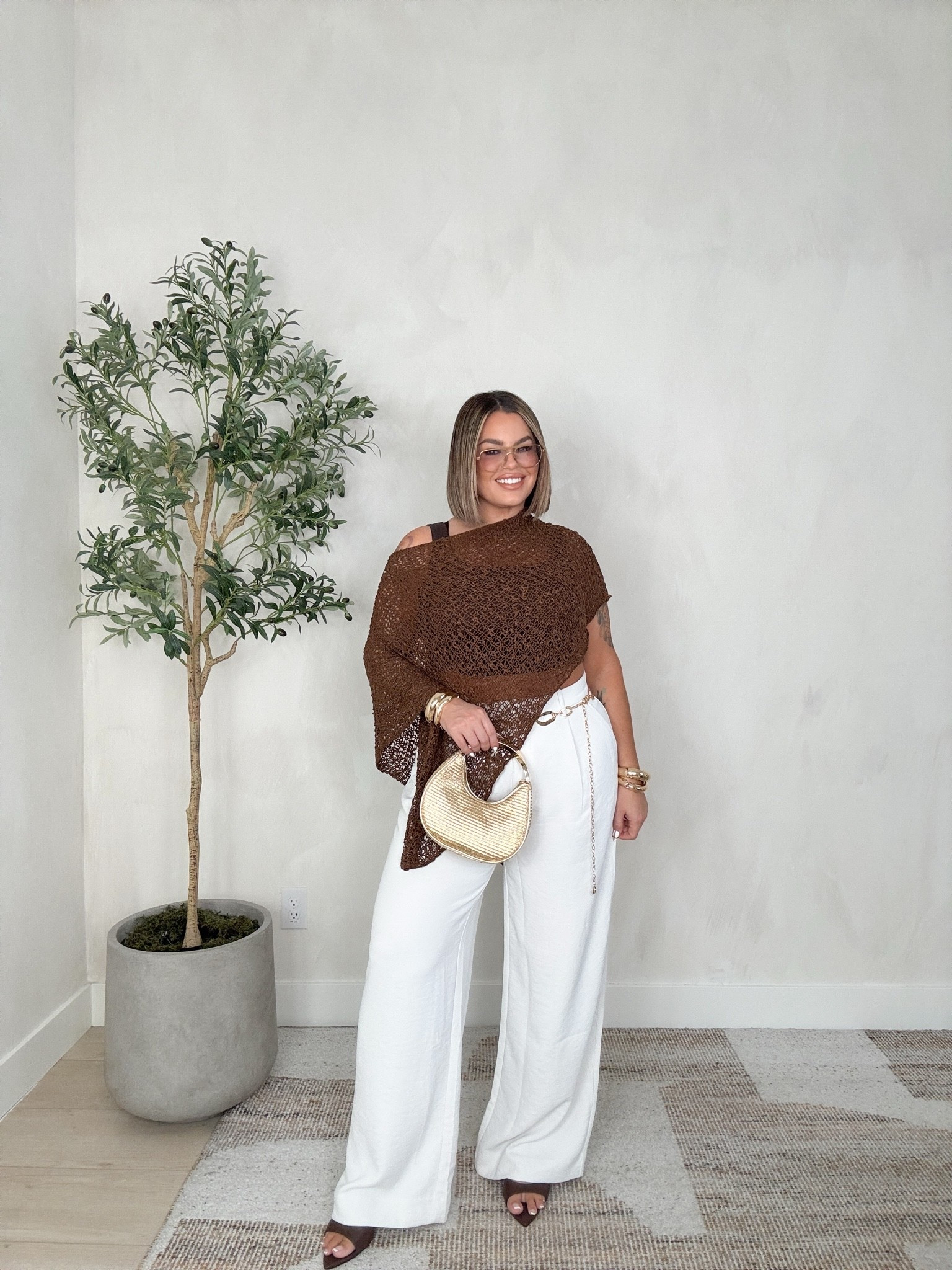 Pants size up because waist runs small I’m doing 32L
Poncho top xl 
Tank linked similar