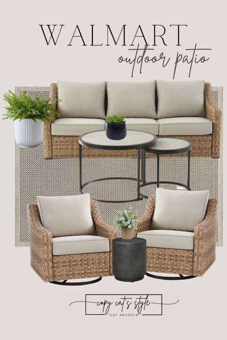 This beautiful Walmart outdoor set is on sale!! Patio furniture, outdoor living room set, swivel outdoor chairs

#LTKSeasonal #LTKhome #LTKsalealert