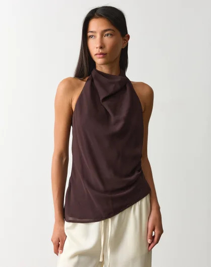 Chiffon Cowl Halter Blouse | Glassons (Australia)