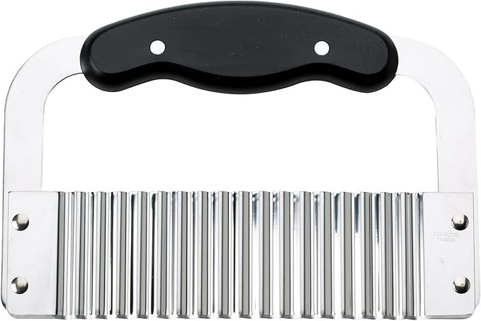 HIC Kitchen Crinkle-Cut Wave Slicer French Fry Vegetable Cutter, Stainless Steel Blade | Amazon (US)