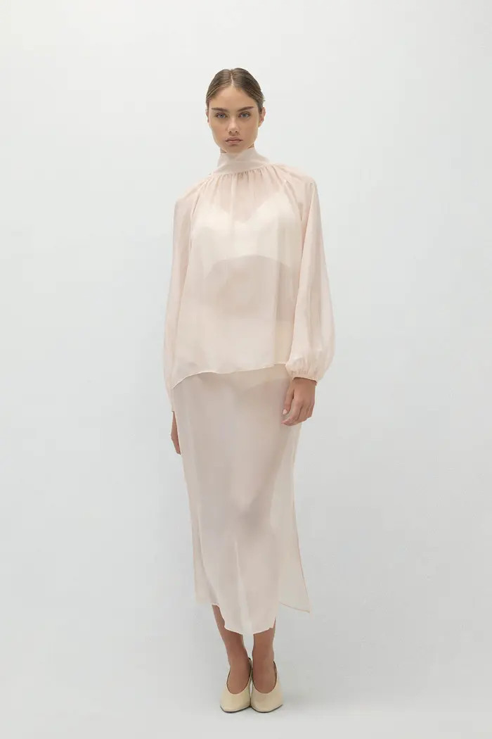 Amara Silk Organza Blouse | Nordstrom