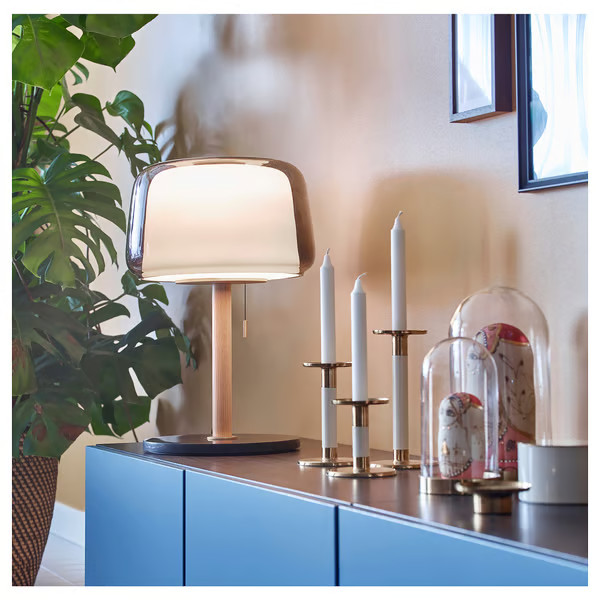 GLITTRIG Kerzenständer 3er-Set, elfenbeinweiß/goldfarben - IKEA Deutschland | IKEA (DE)
