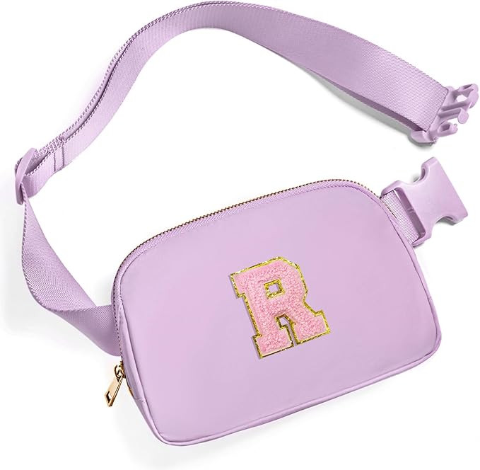 Gitus Belt Bag Fanny Pack Crossbody Bags with Initial Letter Patch Cute Stuff Birthday Gifts for ... | Amazon (US)