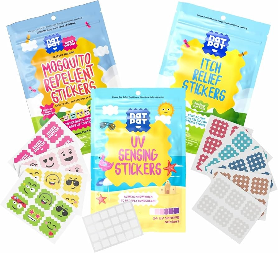 NATPAT BuzzPatch (1 Pack, 60 Mosquito Stickers) MagicPatch (1 Pack, 27 Itch Relief Patches) and S... | Amazon (US)