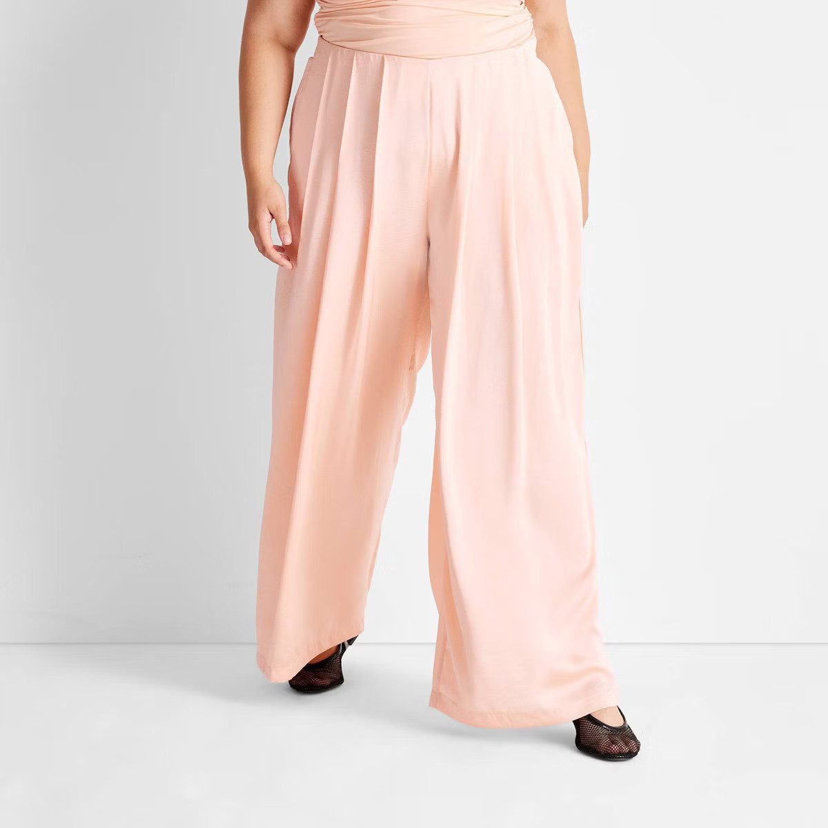 Women's Mid-Rise Pleated Wide Leg Pants - Future Collective | Target